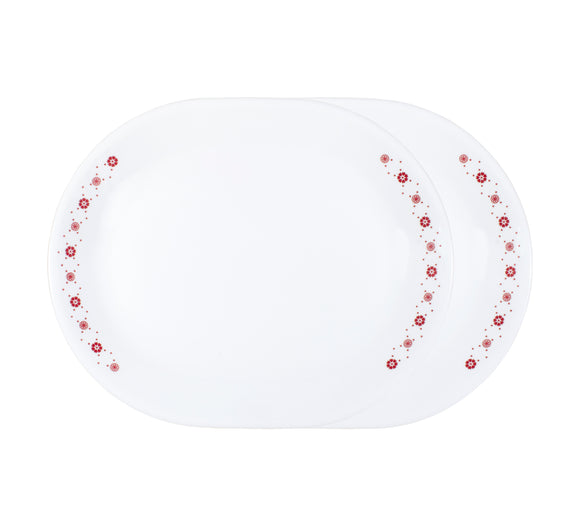 Corelle Livingware Crown 31cm Oval Serving Platter Pack of 2