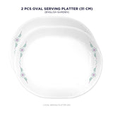 Corelle Livingware English Garden 31cm Oval Serving Platter - Pack of 2