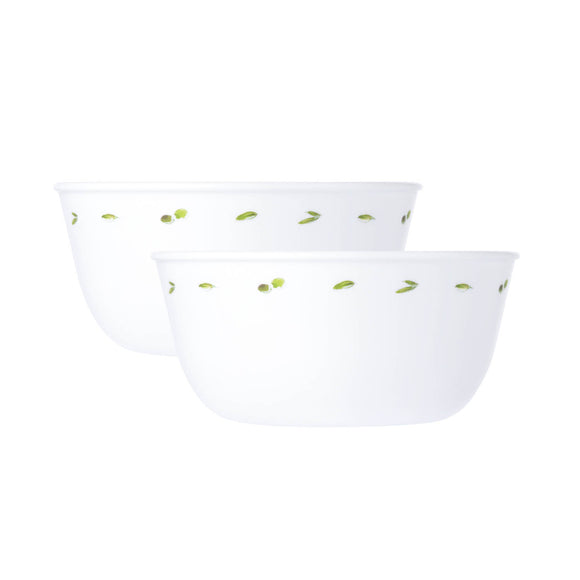 Corelle Livingware Plus Olive Garden 828 ml Curry Bowl/Noodle Bowl Pack of 2