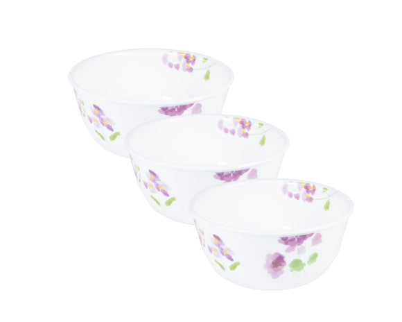 Corelle Asia Collection Violet Mist 828ml Curry Bowl Pack of 3