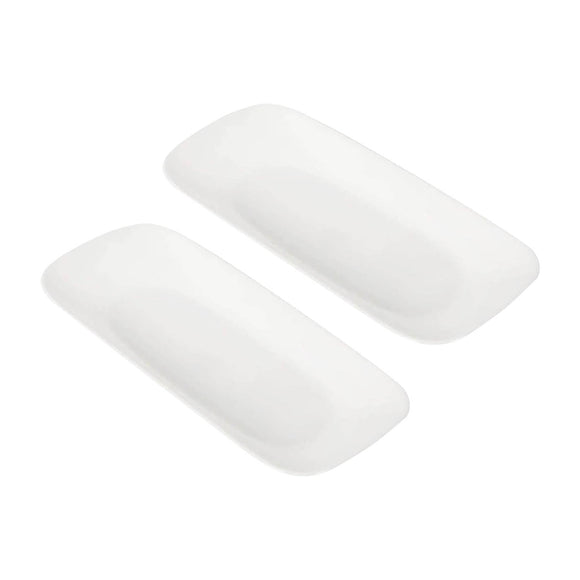 Corelle Livingware Winter Frost White 10.5 inch Square Round Salad Plate Pack of 2