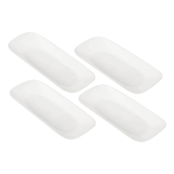 Corelle Livingware Winter Frost White 10.5 inch Square Round Salad Plate Pack of 4
