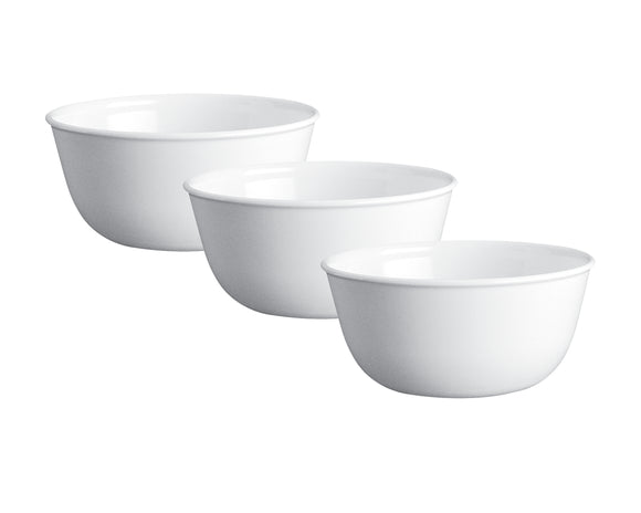 Corelle Glass Solid Bowl - 828ML, Pack of 3, Multicolor