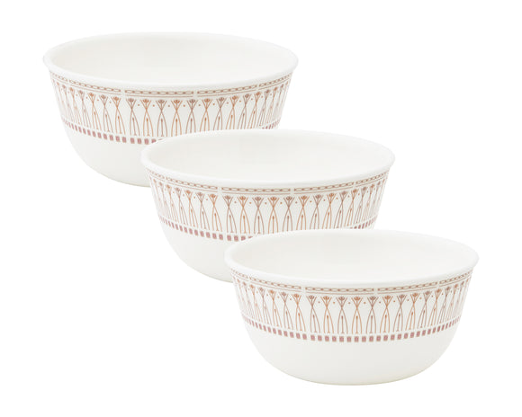 Corelle Asia Collection Gold Series Golden Infinity 828ml Curry Bowl Pack of 3