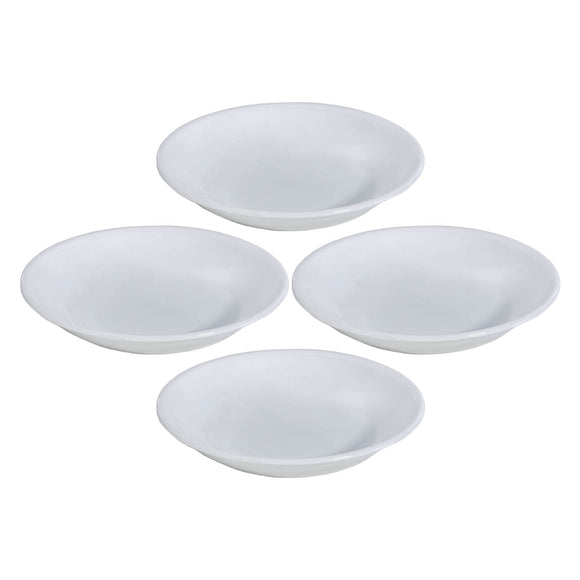 CORELLE Glass Katori Set - 354ml, Pack of 4, White