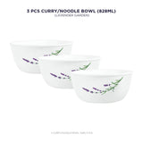 Corelle Asia Collection Lavender Garden 828ml Curry Bowl Pack of 3