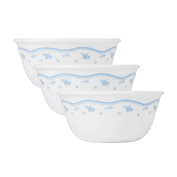 Corelle Livingware Morning Blue 828ml Curry Bowl Pack of 3