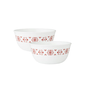 Corelle Livingware Red Trellis 828ml Curry Bowl Pack of 2