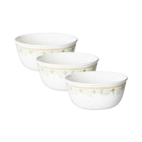 Corelle Asia Collection Gold Series Mint Leaves 828ml Curry Bowl Pack of 3