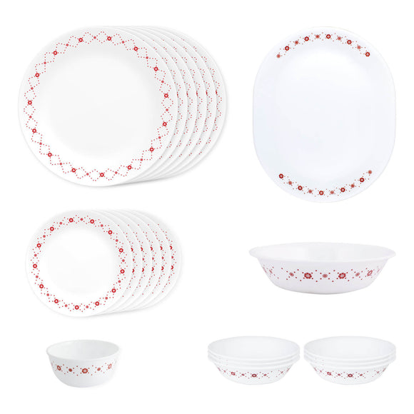 Corelle Livingware Round Crown 21 Pcs Dinner Set