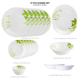 Corelle Asia Round European Herbs 21 Pcs Dinner Set