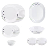 Corelle 21 Pc Square Round Dinner Set - Lavender Garden