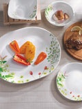 Corelle Asia Collection Provence Garden Oval Serving Platter (1Pc) & 177ml Katori (2Pcs) Pack of 3