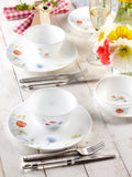 Corelle Asia Collection Daisy Field Oval Serving Platter (1Pc) & 177ml Katori (2Pcs) Pack of 3