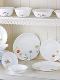 Corelle Asia Collection Daisy Field Oval Serving Platter (1Pc) & 177ml Katori (2Pcs) Pack of 3