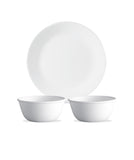 Corelle Livingware Winter Frost White 26cm Dinner Plate (1Pc) & 177ml Katori (2Pcs) Pack of 3