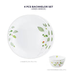 Corelle Asia Collection Green Breeze 26cm Dinner Plate (2Pcs) & 177ml Katori (2Pcs) Pack of 4