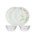 Corelle Asia Collection Lilyville 26cm Dinner Plate (2Pcs) & 177ml Katori (2Pcs) Pack of 4