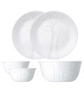 Corelle Asia Collection Gold Series Frost 26cm Dinner Plates, & 828ml Curry Bowl Pack of 5