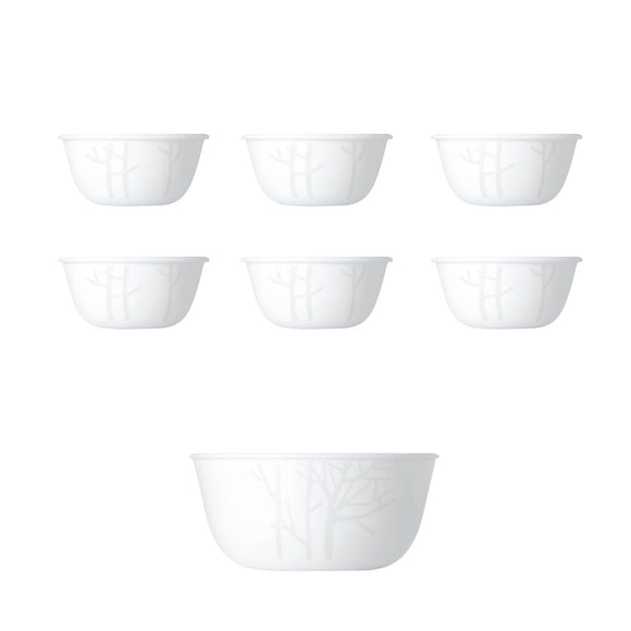 Corelle Asia Collection Gold Series Frost 6 177ml Katori & 1 828ml Curry Bowl (Pack of 7)