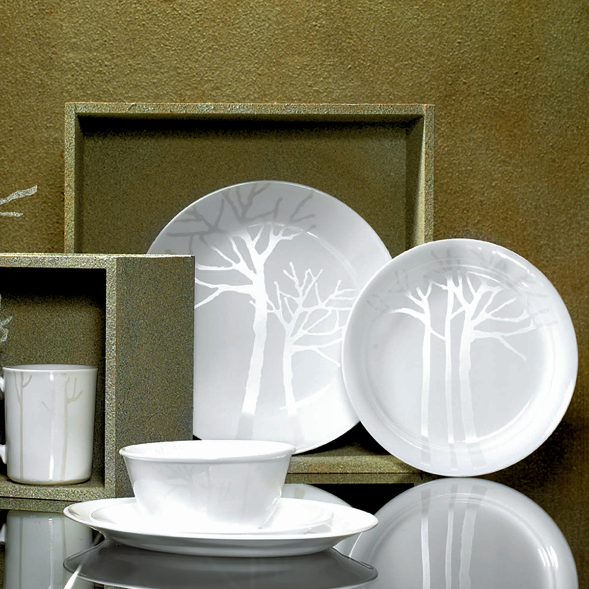 Corelle Asia Collection Gold Series Frost 6 177ml Katori & 1 828ml Cur ...
