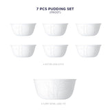 Corelle Asia Collection Gold Series Frost 6 177ml Katori & 1 828ml Curry Bowl (Pack of 7)