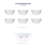 Corelle  Asia Collection Lilyville 6 177ml Katori & 1 828ml Curry Bowl (Pack of 7)