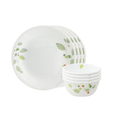 Corelle  Asia Collection Green Breeze 4 26cm Dinner Plate & 4 177ml Katori (Pack of 8)