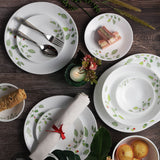 Corelle  Asia Collection Green Breeze 4 26cm Dinner Plate & 4 177ml Katori (Pack of 8)