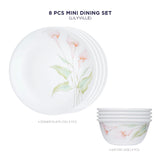 Corelle  Asia Collection Lilyville 4 26cm Dinner Plate & 4 177ml Katori (Pack of 8)