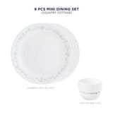 Corelle Country Cottage Glass 8Pcs Dinner Set, Multicolor