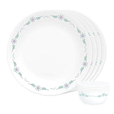 Corelle Livingware English Garden 4 26cm Dinner Plate & 4 177ml Katori (Pack of 8)