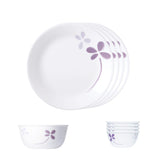 Corelle  Asia Collection Warm Pansies 4 26cm Dinner Plates, 4 177ml Katori & 1 828ml Curry Bowl (Pack of 9)