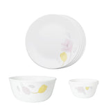 Corelle Livingware Plus Elegance 4 26cm Dinner Plates, 4 177ml Katori & 1 828ml Curry Bowl (Pack of 9)