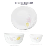 Corelle Livingware Plus Elegance 4 26cm Dinner Plates, 4 177ml Katori & 1 828ml Curry Bowl (Pack of 9)