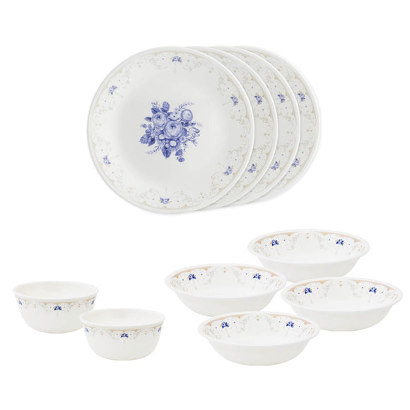 Corelle Asia Round Blooming Blue 10 Pcs Mini Dining Set (VDB)