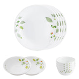 Corelle  Asia Collection Green Breeze Basic / Mini / Starter Set (Pack of 10) 4 26cm Dinner Plates, 4 296ml Dessert Bowls, 2 828ml Curry Bowls