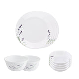 Corelle  Asia Collection Lavender Garden Basic / Mini / Starter Set (Pack of 10) 4 26cm Dinner Plates, 4 296ml Dessert Bowls, 2 828ml Curry Bowls