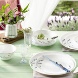 Corelle  Asia Collection Lavender Garden Basic / Mini / Starter Set (Pack of 10) 4 26cm Dinner Plates, 4 296ml Dessert Bowls, 2 828ml Curry Bowls