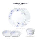 Corelle  Asia Collection Lapinue Basic / Mini / Starter Set (Pack of 10) 4 26cm Dinner Plates, 4 296ml Dessert Bowls, 2 828ml Curry Bowls