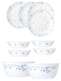 Corelle Livingware Provincial Blue Basic / Mini / Starter Set (Pack of 10) 4 26cm Dinner Plates, 4 296ml Dessert Bowls, 2 828ml Curry Bowls