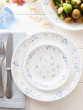 Corelle Livingware Provincial Blue Basic / Mini / Starter Set (Pack of 10) 4 26cm Dinner Plates, 4 296ml Dessert Bowls, 2 828ml Curry Bowls