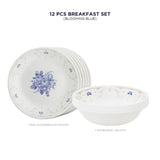 Corelle Asia Round Blooming Blue 12 Pcs Breakfast Set (VDB)