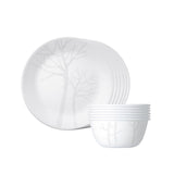 Corelle Asia Collection Gold Series Frost Breakfast Set (Pack of 12) 6 26cm Dinner Plates & 6 177ml Katori