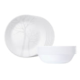 Corelle Asia Collection Gold Series Frost Breakfast Set (Pack of 12) 6 26cm Dinner Plates, 6 296ml Dessert Bowl