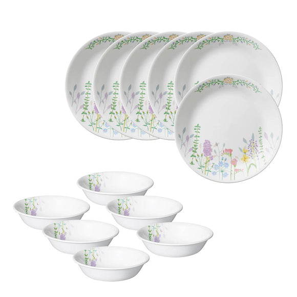 Corelle Asia Collection Blooms Breakfast Set (Pack of 12)