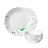 Corelle  Asia Collection Dancing Leaves Breakfast Set (Pack of 12)
