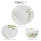 Corelle Asia Round Green Breeze 12 Pcs Dinner Set
