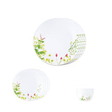 Corelle  Asia Collection Provence Garden Utility Set (Pack of 12) 4 26cm Dinner Plate, 4 17cm Small Plate & 4 177 ml Katori