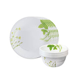 Corelle  Asia Collection European Herbs Breakfast Set (Pack of 12) 6 26cm Dinner Plates & 6 177ml Katori
